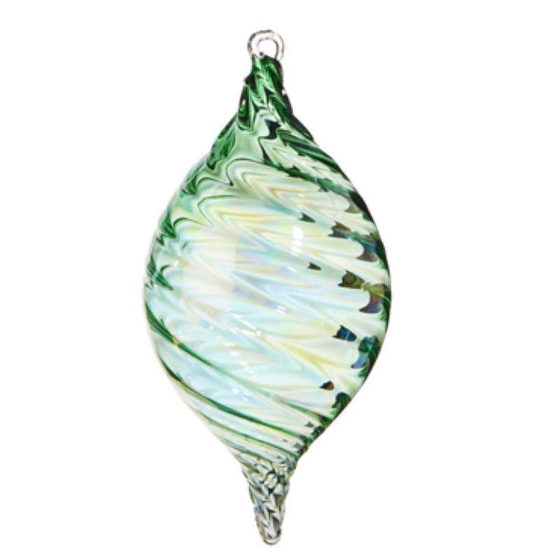 Green Blown Glass Ornament