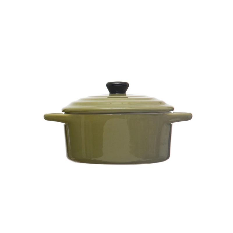 Stoneware Mini Baker with Lid