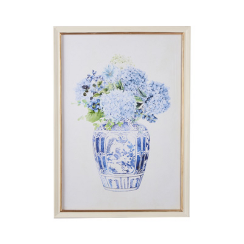 Hydrangeas in Vase Framed Print