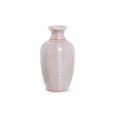 Pink Chinoiserie Hand-Painted Vase