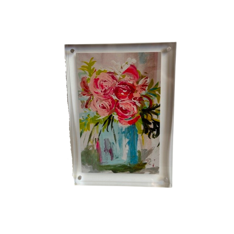 Spring Bouquet Print in Acrylic Frame