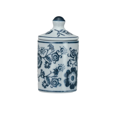 Hand-Painted Stoneware Spice Jar w/ Pattern