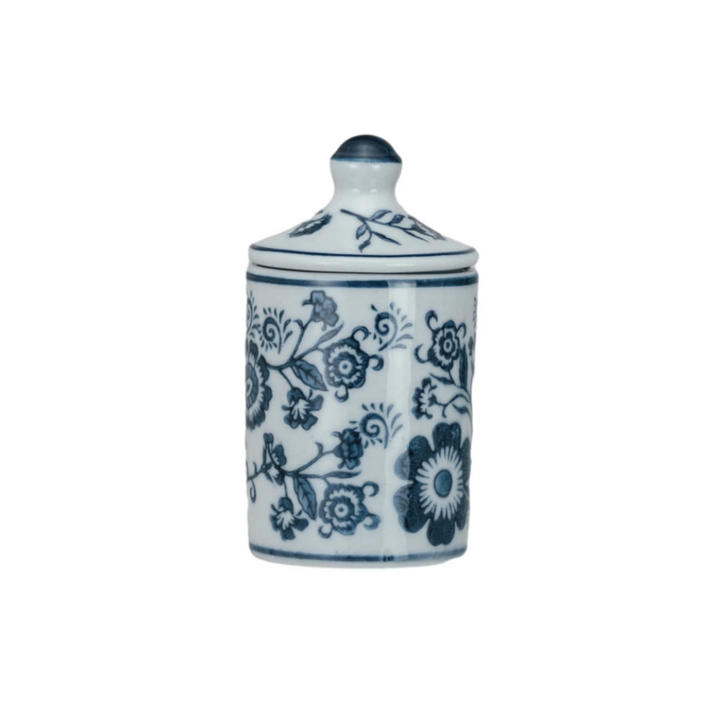 Hand-Painted Stoneware Spice Jar