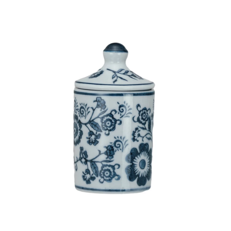 Hand-Painted Stoneware Spice Jar w/ Pattern