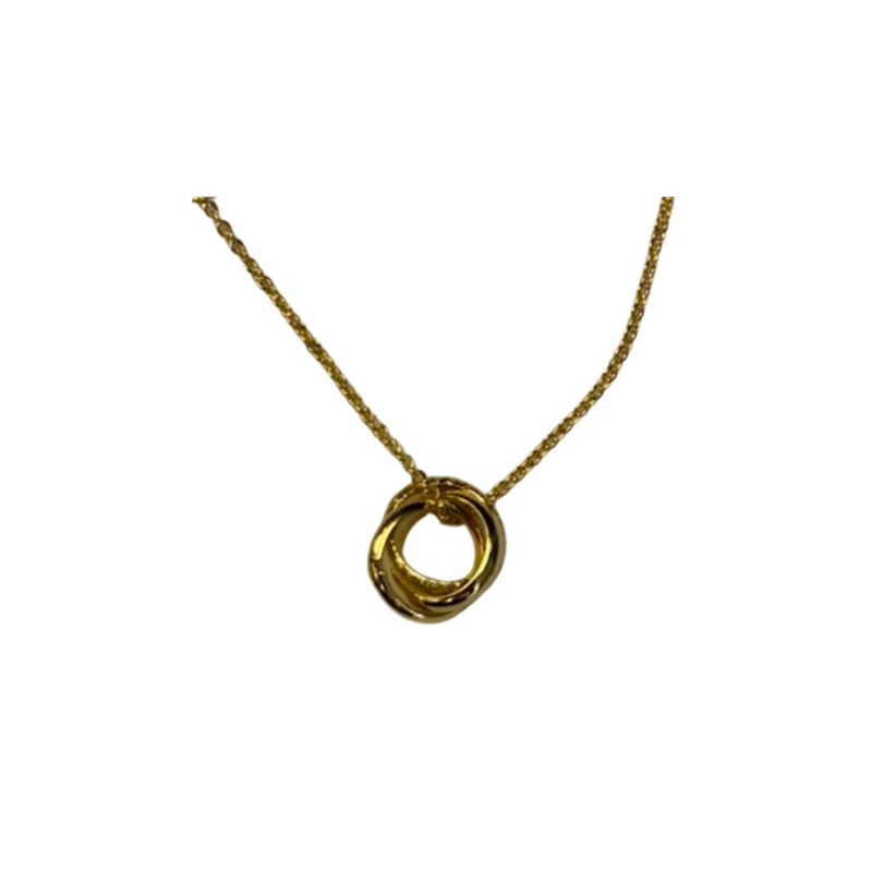 16" Necklace with Knotted Ring Pendant