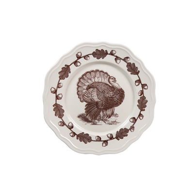 Turkey Scalloped Melamine Plate