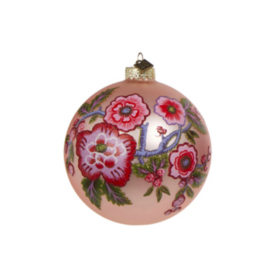 Vintage Floral Ball Ornament