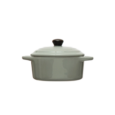 Stoneware Mini Baker with Lid