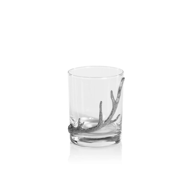 Davos Rock Glass with Pewter Antler