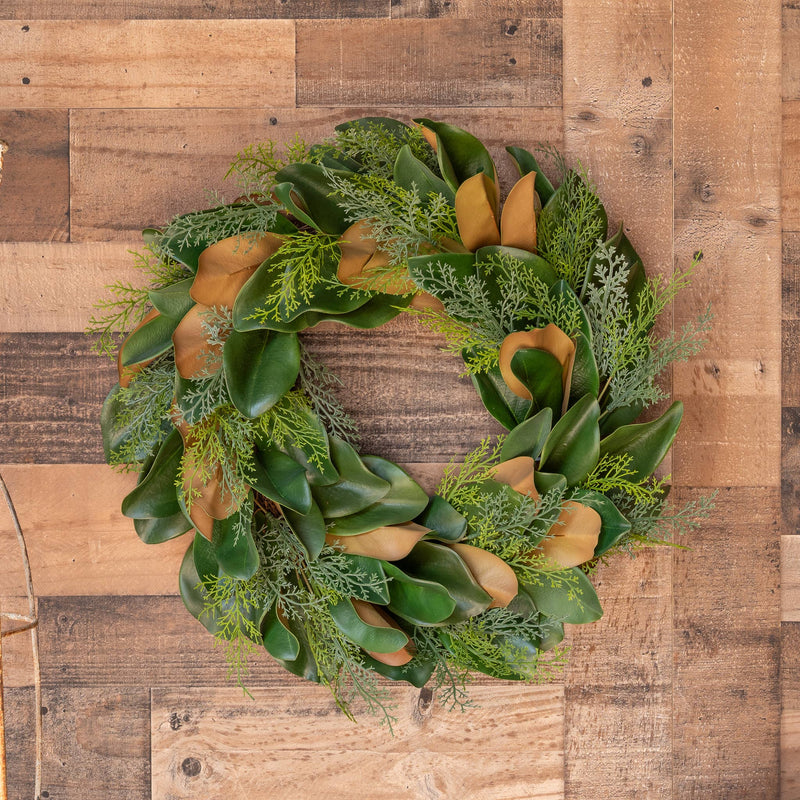 Magnolia Evergreen Wreath - 24 Inch
