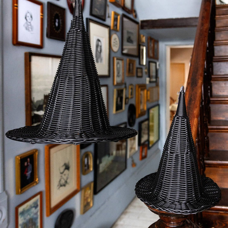 Faux Wicker Witch Hat - 15"