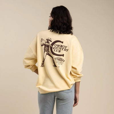 Cowboy Country Club Sweatshirt: Cream
