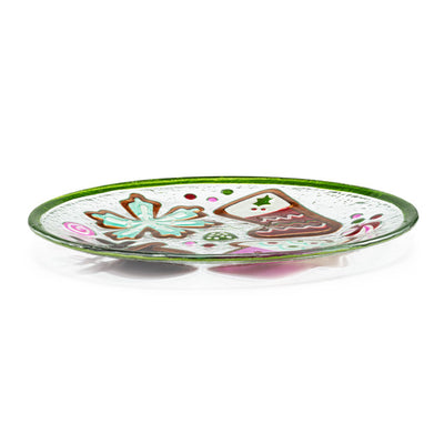 Round Christmas Cookie Plate