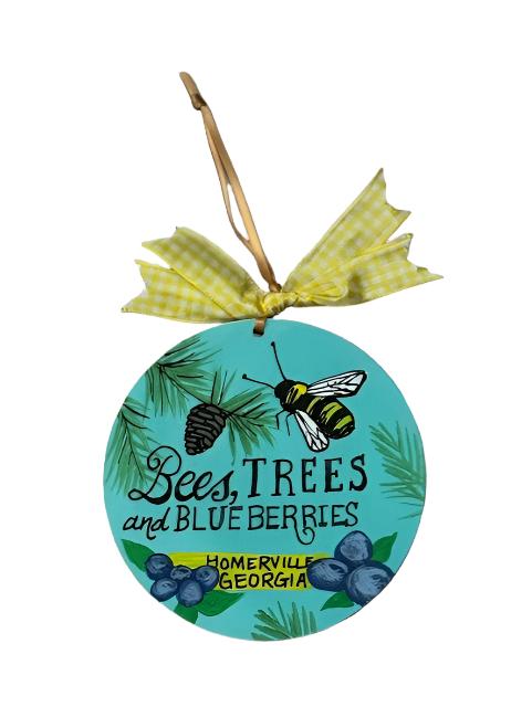 Bees, Trees and Blueberries Homerville,GA Ornament