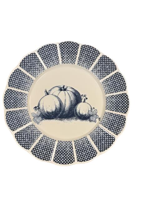 Pumpkin Scalloped Melamine Plate