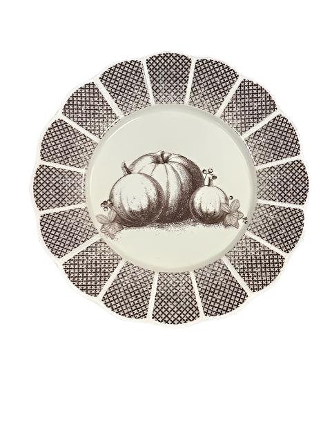 Pumpkin Scalloped Melamine Plate