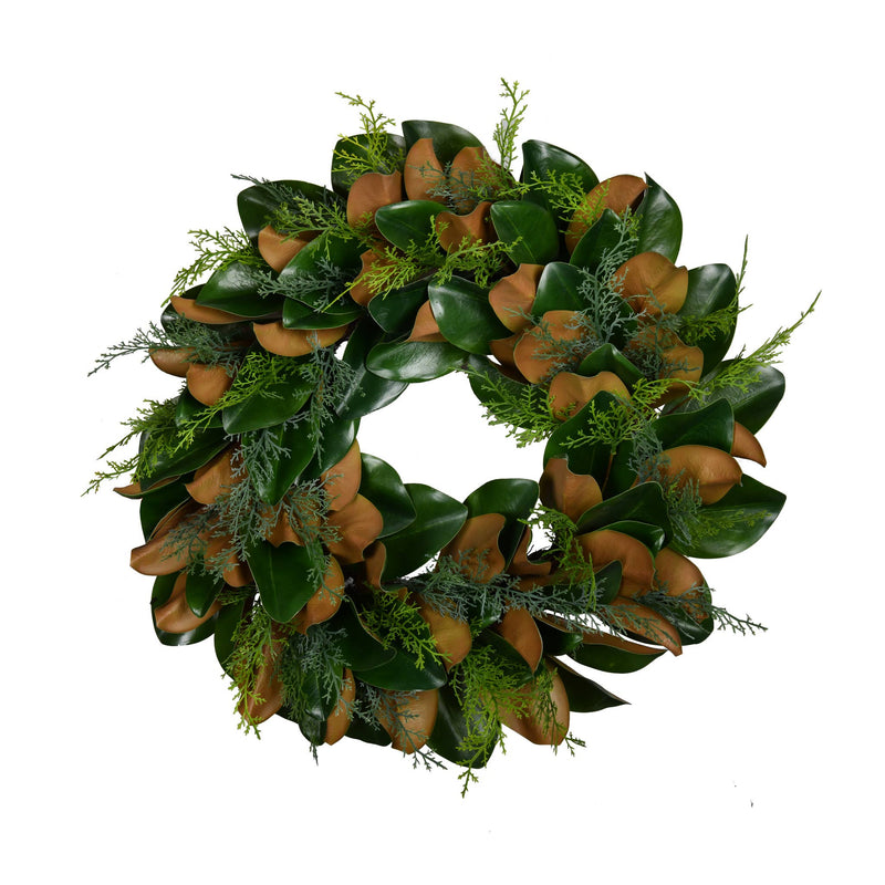 Magnolia Evergreen Wreath - 24 Inch