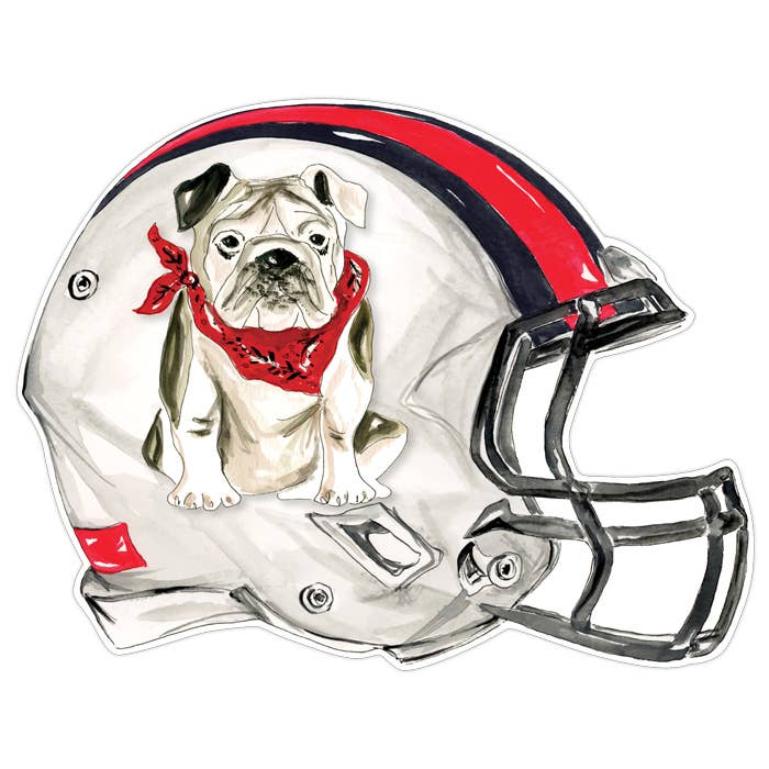 Helmet Red & Black Bulldog Posh Die-Cut Placemat