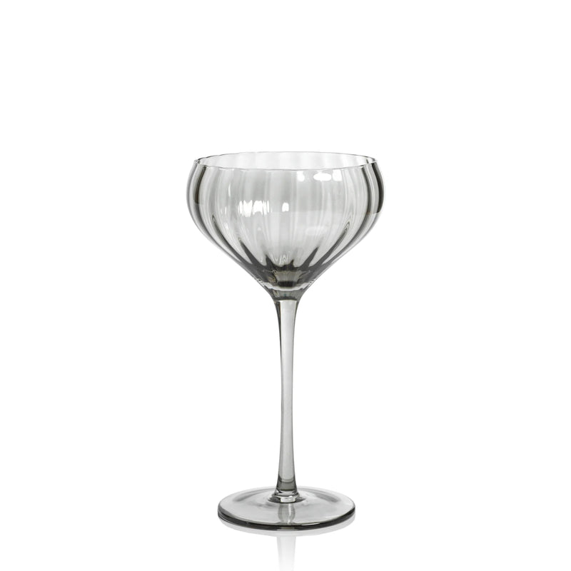 Madeleine Optic Glassware - Smoke, Cocktail Glass