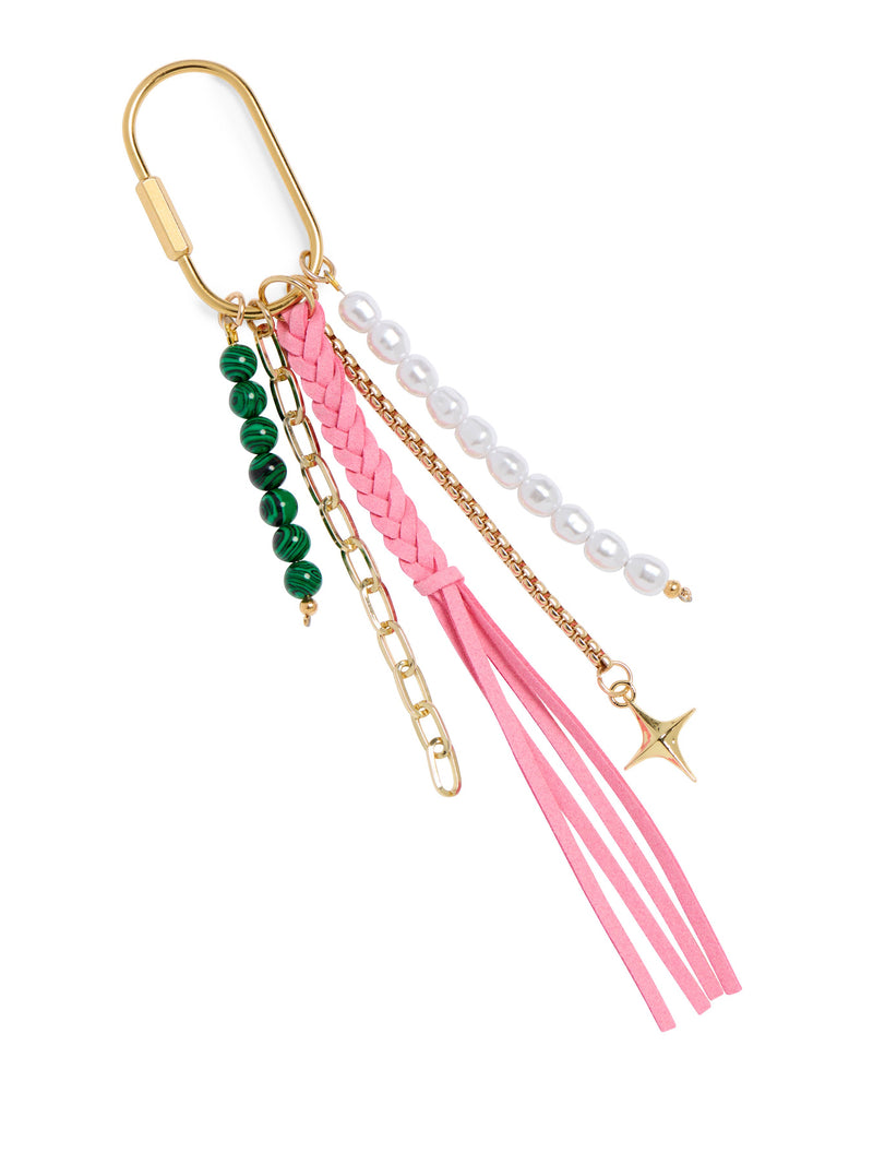 Tassel Bag Charm/Key Chain, Pink