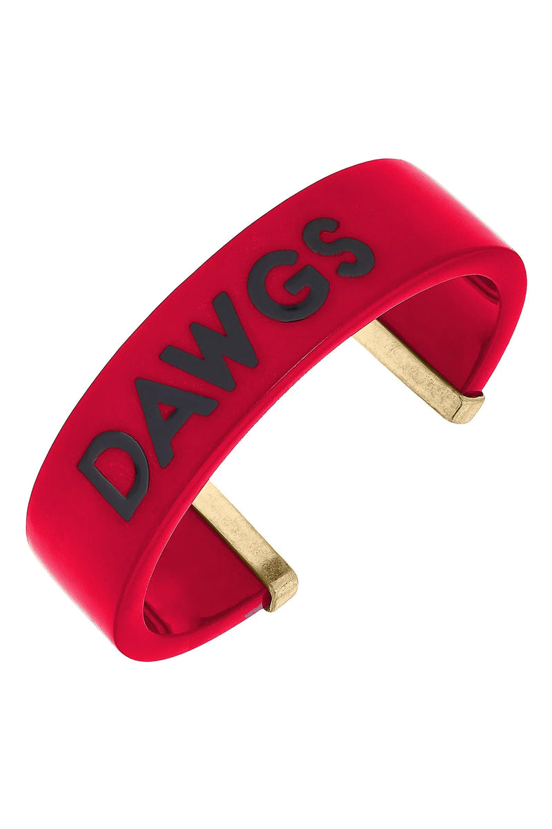 Georgia Bulldogs Resin Cuff Bracelet- Red