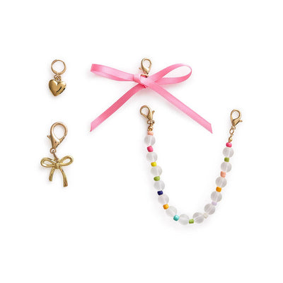 Better with a Bow Shoe Charm Set, Pink
