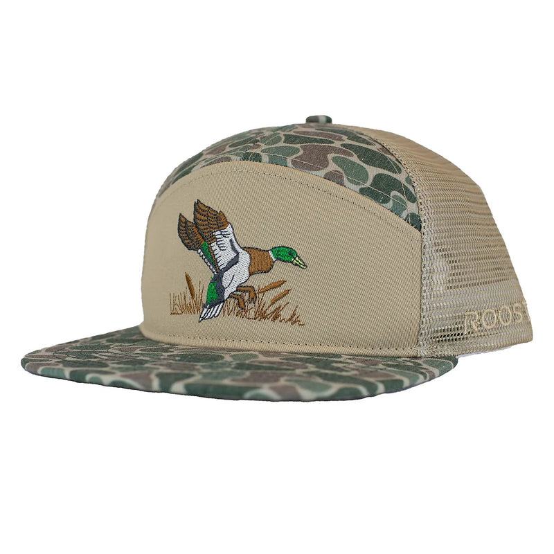 Roost 7 Panel 3D Puff Full Color Duck Logo- Camo