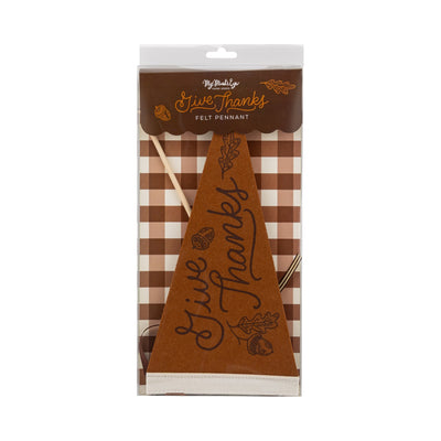 'Give Thanks' Felt Pennant