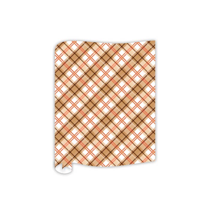 Brown, Tan, and Orange Fall Plaid Table Runner