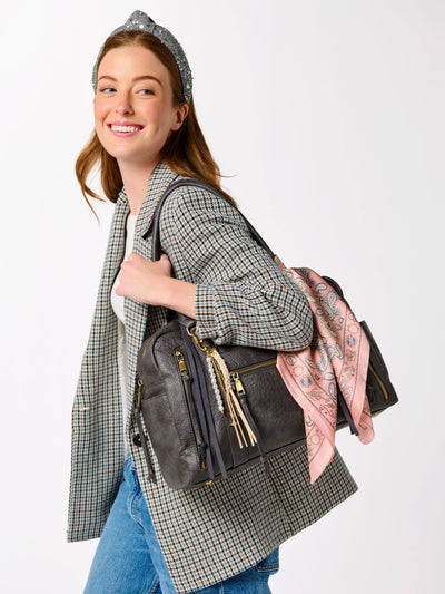 Tassel Bag Charm/Key Chain, Ivory