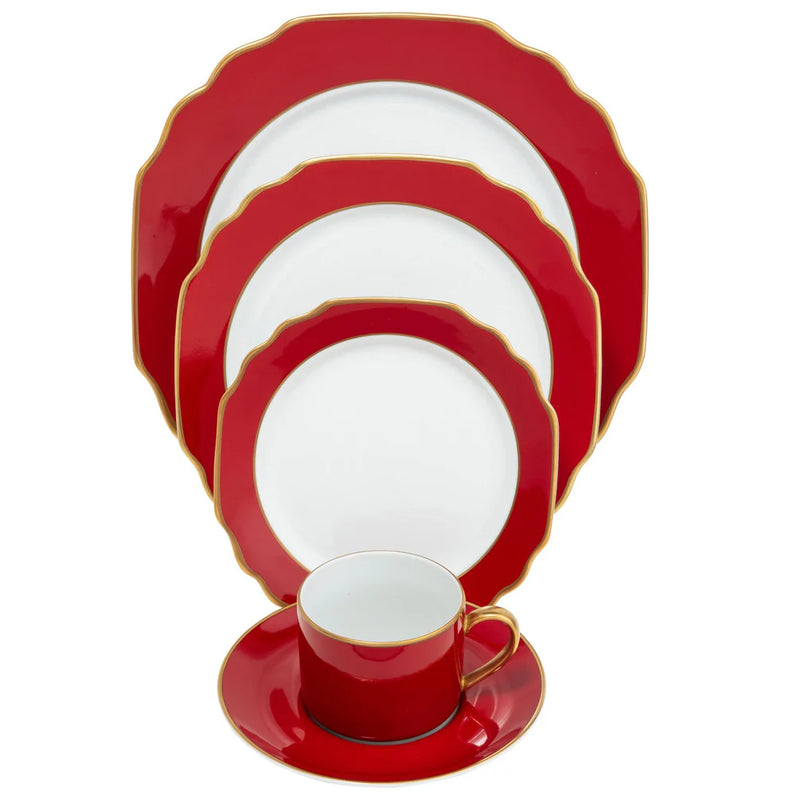 Georgian Red & Gold Place Setting