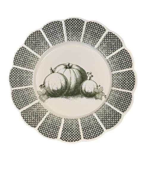 Pumpkin Scalloped Melamine Plate