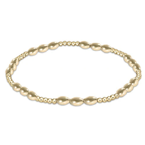 EXTENDS Harmony Joy Pattern 2mm Bead Bracelet- Gold