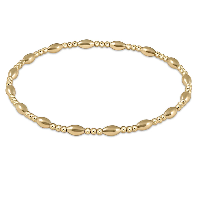 EXTENDS Harmony Sincerity Pattern 2mm Bead Bracelet- Gold