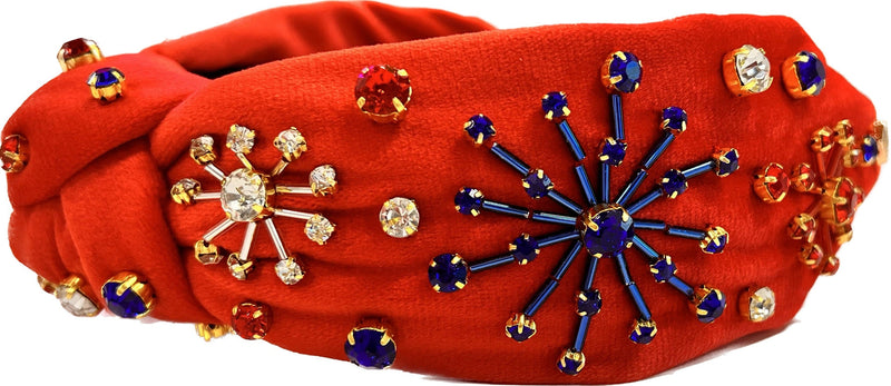 Firework Celebration Headband- Red