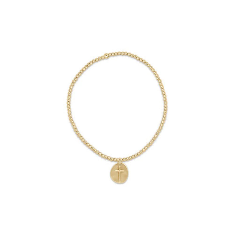 EXTENDS Classic Gold 2mm Bead Bracelet- Inspire Small Gold Charm