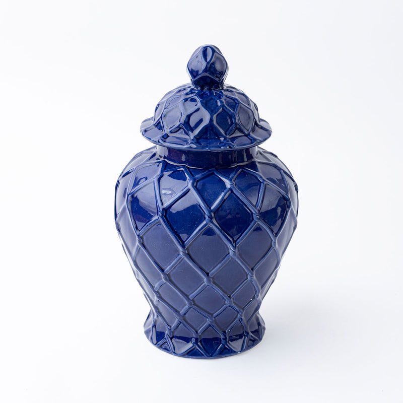 Navy Textured Ginger Jar