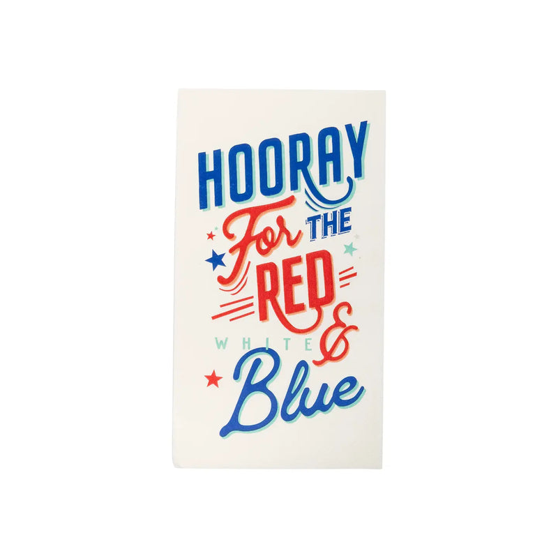 Hooray For The Red, White & Blue Paper Dinner Napkin