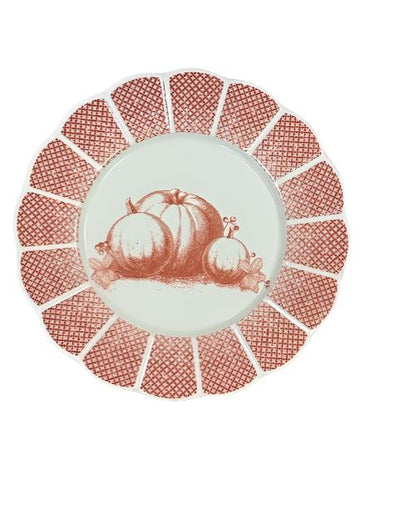 Pumpkin Scalloped Melamine Plate