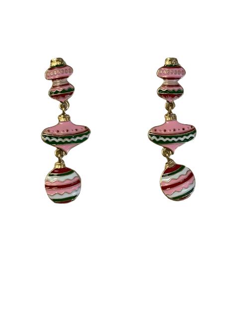 Deck the Halls Christmas Ornament Earrings