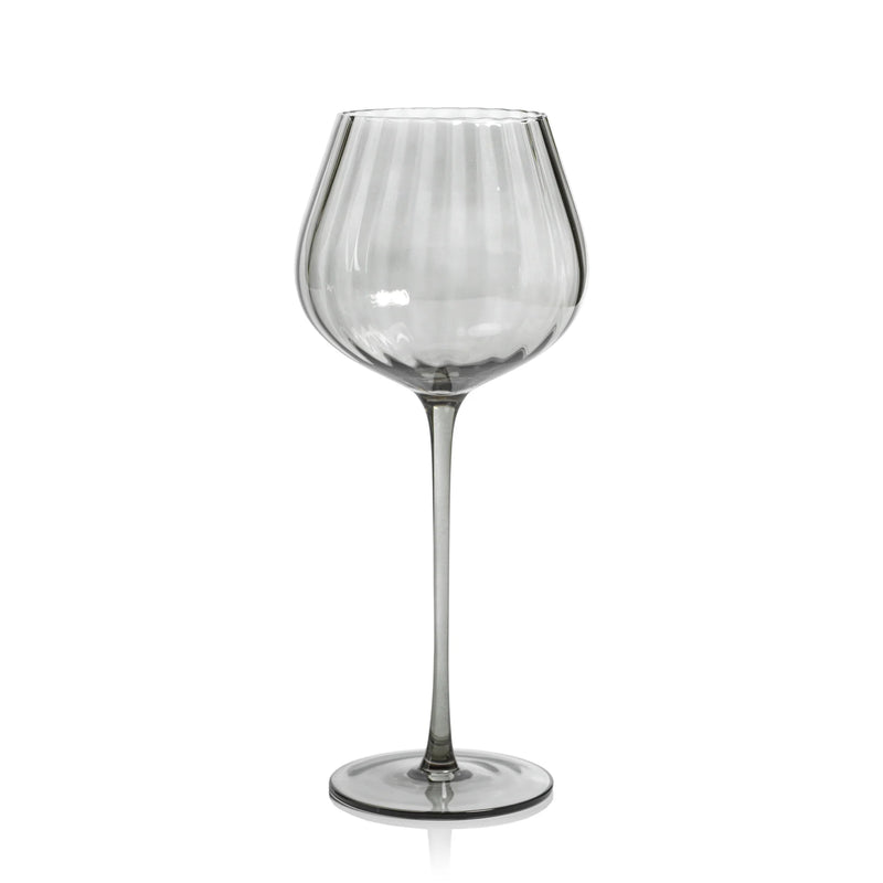 Madeleine Optic Glassware - Smoke, Red Wine Glass