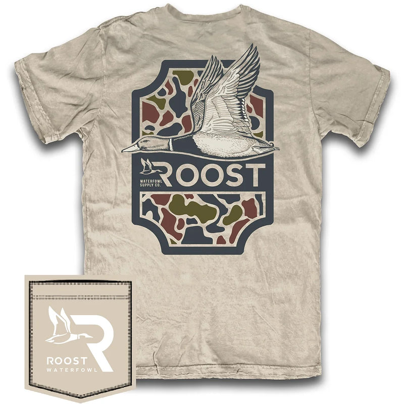 Roost Camo Shield Tee- Sand