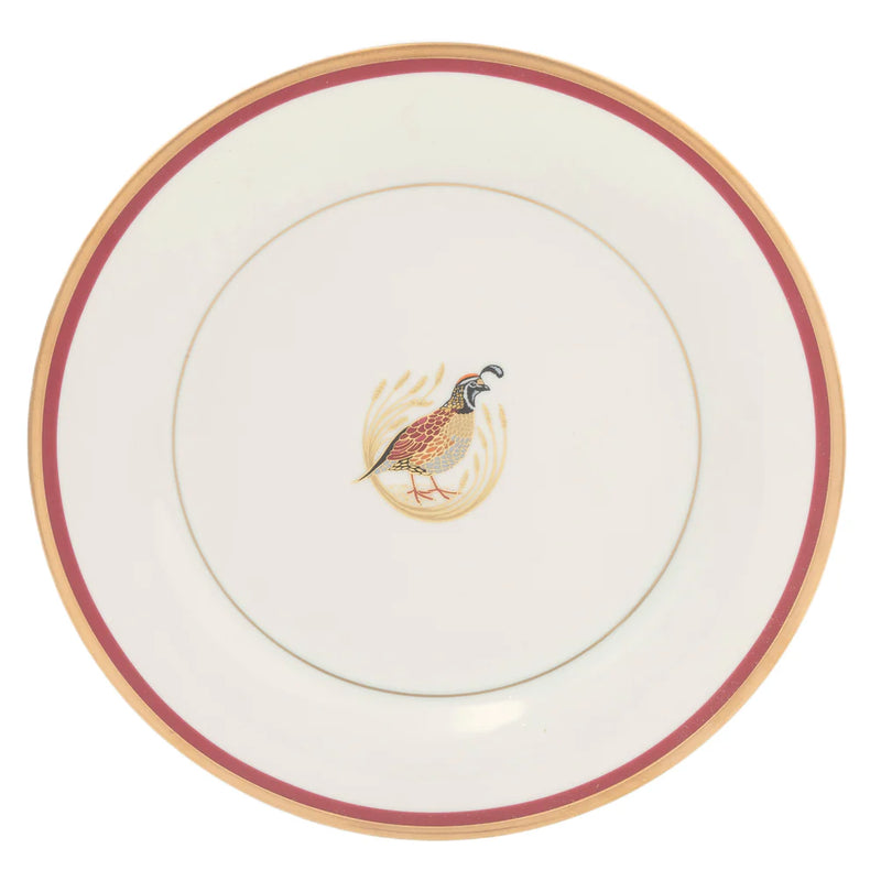 Charlotte Moss Ultra-White Quail Motif Ultra-White 5 Piece Place Setting