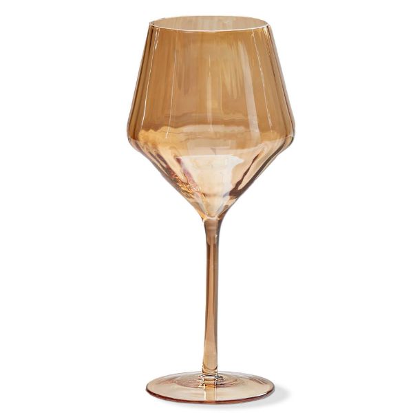 Chelsea Optic Wine Glass- Amber