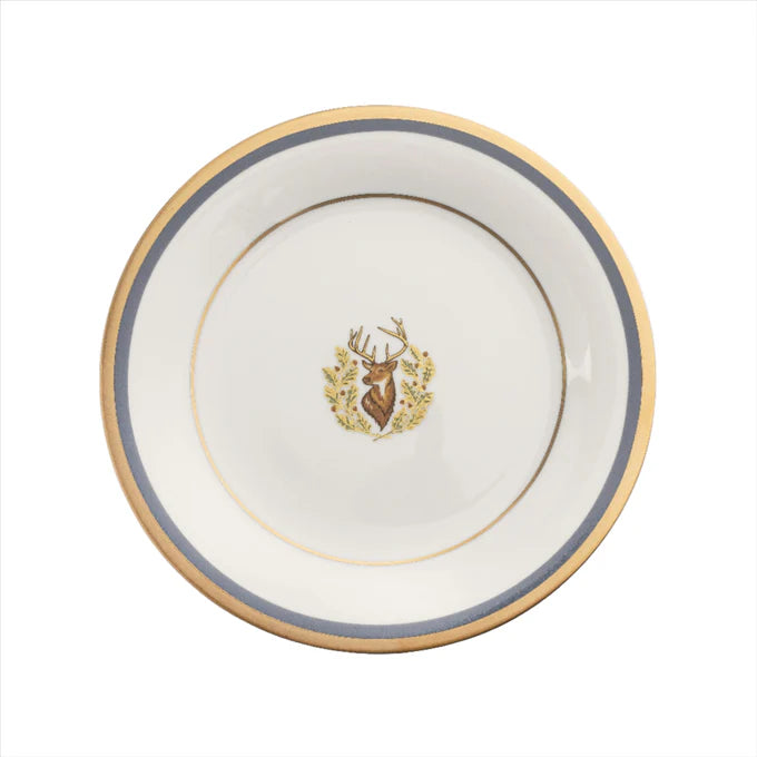 Charlotte Moss Ultra-White Stag Motif Ultra-White 5 piece Place Setting