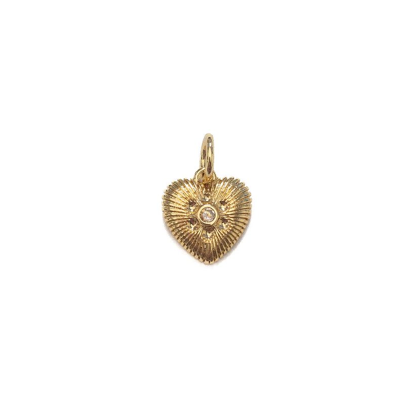 Textured Heart Charm