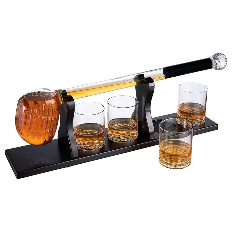 Golf Club Whiskey Decanter & Glasses Set