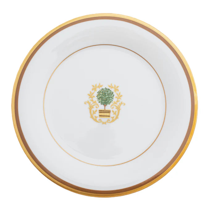 Charlotte Moss Topiary Motif Ultra-White, Salad Plate