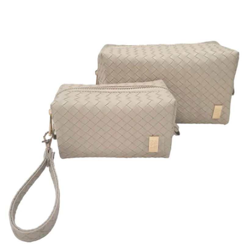 Luxe Duo Dome Bag Set - Woven Bisque