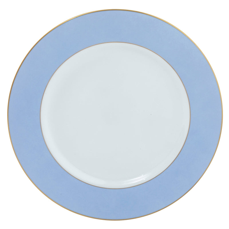 ColorSheen Light Blue & Gold Bread & Butter Plate, Ultra-White